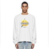 Purple Brand Long Sleeve T-Shirt Fashion Loose Long Sleeve Top