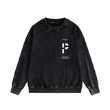 Purple Brand Distressed Sweatshirt Retro Vintage Crew Neck Sweater