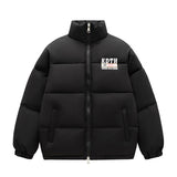 Mens Vintage Jackets Cotton Clothing Short High Street Stand-Up Collar Warm Padded Jacket