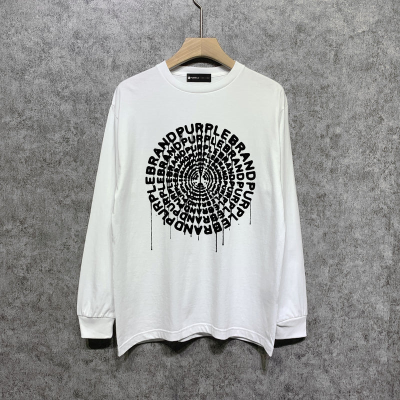 Purple Brand Long Sleeve T-Shirt Fashion Loose Long Sleeve Top