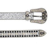 Hip-hop punk rhinestone belt decorative cross