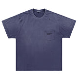 ERD T Shirts Retro Gradient Dyeing Short Sleeve T-shirt