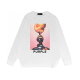 Purple Brand Long Sleeve T-Shirt Fashion Loose Long Sleeve Top