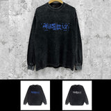 Purple Brand Distressed Long Sleeve Shirt Fashion Distressed Loose Long-sleeved Top
