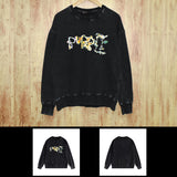 Purple Brand Distressed Sweatshirt Retro Vintage Crew Neck Sweater