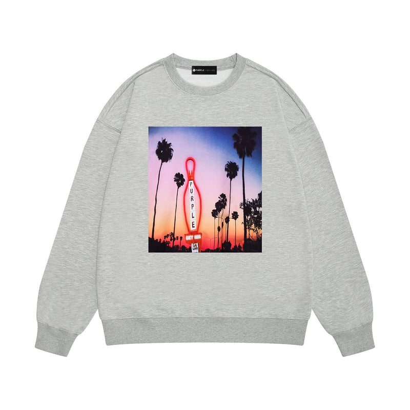 Purple Brand Sweatshirt Loose Crew Neck Sweater