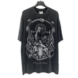 Men Vintage T-Shirts vintage Washing Water Old Short Sleeve FOG Fear of God Printing Casual