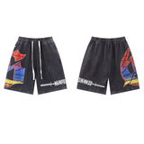 Godspeed Shorts GOD Letter Pattern Casual Loose Shorts