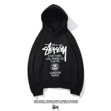 Stussy Hoodie Embroidered Fleece Fashion Hooded Sweater