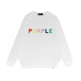 Purple Brand Long Sleeve T-Shirt Fashion Loose Long Sleeve Top