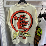 Hellstar T Shirt Earth Print Casual Loose