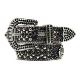 Hip-hop punk rhinestone belt crown y2k punk belt