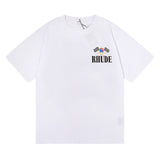 Rhude T Shirt Alphabet Flag Print Short Sleeve T-Shirt