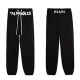 Palm Angle Pants Palm Angels Letter Logo Printed Casual Trousers for Men and Women