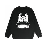 Purple Brand Long Sleeve T-Shirt Fashion Loose Long Sleeve Top