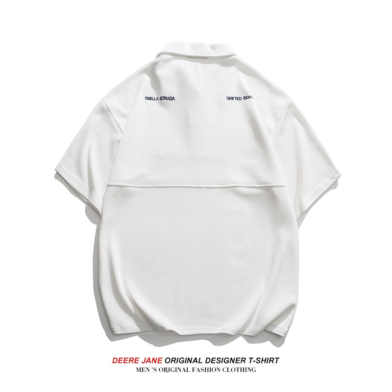 Men T-Shirts Summer Short Sleeve American Style Loose Versatile Casual