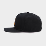 Trendy flat brimmed hat sun and wind protection
