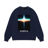 Purple Brand Sweatshirt Loose Crew Neck Sweater