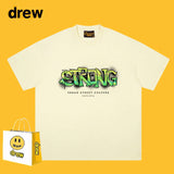 Drew T Shirts Smiley T-shirt Graffiti Printing