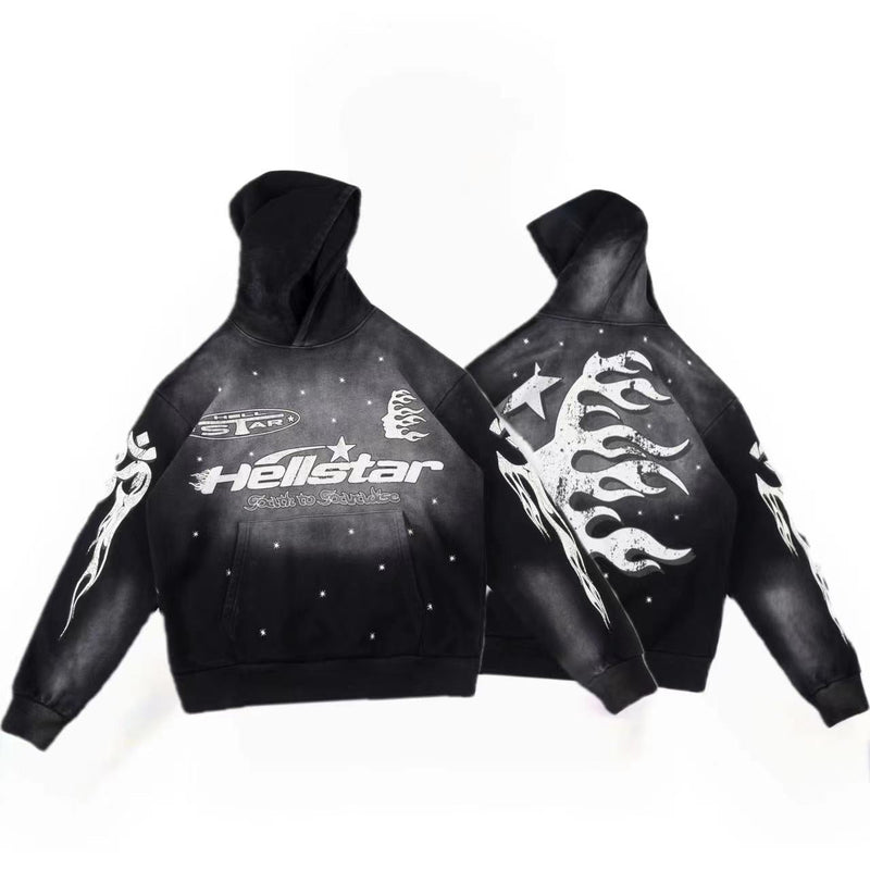 HS Hoodie Vintage Distressed Creative Printing