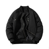 Men Vintage Jackets Loose Trend Baseball Suit Zip Padded Flight Suit