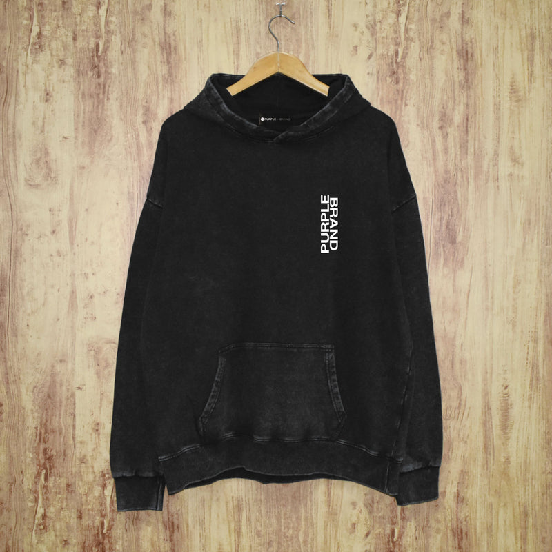 Purple Brand Distressed Hoodie Fashion Old Loose Hooded Sweater