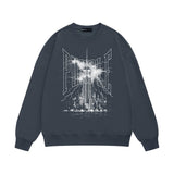 Purple Brand Sweatshirt Loose Crew Neck Sweater
