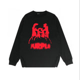 Purple Brand Long Sleeve T-Shirt Fashion Loose Long Sleeve Top