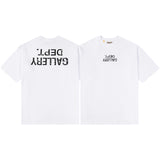 Gallery Dept T-Shirt Hand Painted Ink Splashing Alphabet Washed Retro Short Sleeve T-Shirt