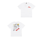 Evisu T Shirts Casual Versatile Unisex T Shirts