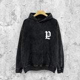 Purple Brand Distressed Hoodie Fashion Old Loose Hooded Sweater