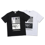 C.e t shirts black and white creative photo men's and women's short sleeves