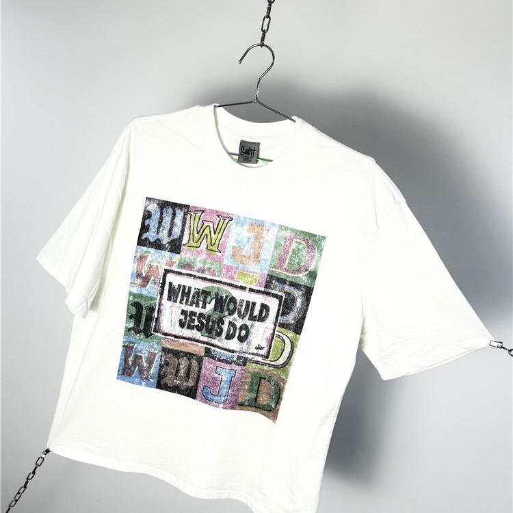 Men Vintage T-Shirts Pop Artist Co-branded with WWJD