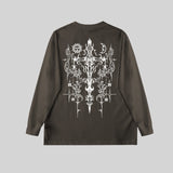 Amiri Sweatshirt AMI pattern print crew neck long sleeve men and women