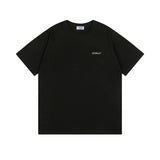Off White T Shirts OW Botanical Flower Pattern Crew Neck Pullover Short Sleeves