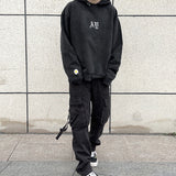 Askyurself Hoodie Vintage Printed Fleece Men's Hooded Sweater Women's Hoodie