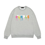Purple Brand Sweatshirt Loose Crew Neck Sweater