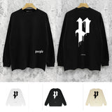 Purple Brand Long Sleeve T-Shirt Fashion Loose Long Sleeve Top