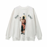 Jesus Is King T Shirt Big Talker Fashion Brand High Street Casual Loose Couple Fog round Neck Sweater Ins