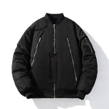 Men's Vintage Jackets Spring Baseball Suit Men's Solid Color Flight Suit