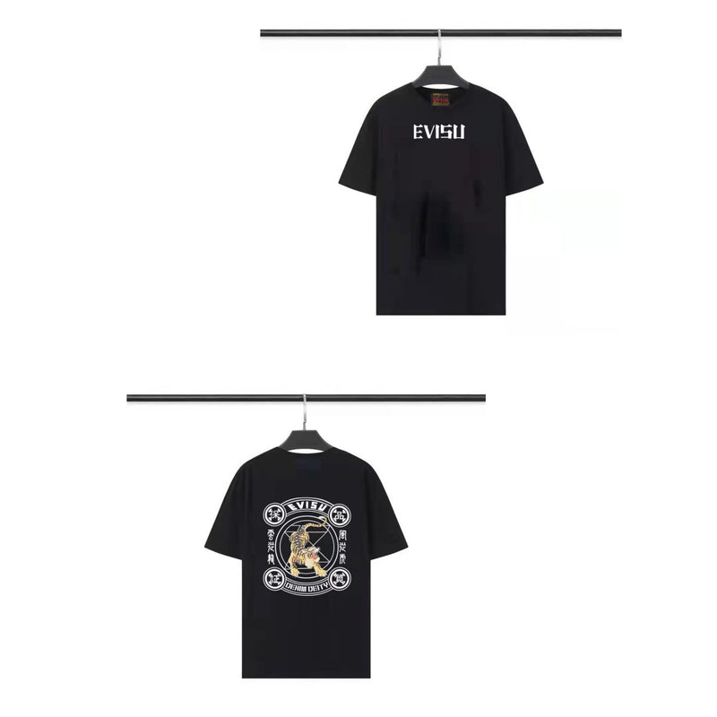 Evisu T Shirts Loose and Versatile Unisex T Shirts