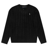 Ralph Lauren Knitted sweaters cotton thread ruff pony embroidery twist crew neck