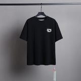 Ow T Shirts Flame Letter Printing for Men and Women