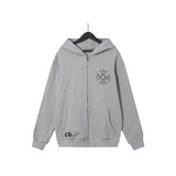 CHH Chrome Heart Hoodie Crowe Hooded Sweater Cardigan Zip Long Sleeve Jacket