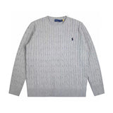 Ralph Lauren Knitted sweaters RL pony logo embroidered twist crew neck long-sleeved knitted sweater