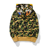 Bathing Ape Hoodie Falcon Camouflage Shark Jacket Fall/Winter Cardigan Zip Fleece Loose Hooded Sweater