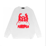 Purple Brand Long Sleeve T-Shirt Fashion Loose Long Sleeve Top