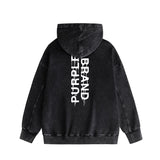 Purple Brand Distressed Hoodie Fashion Old Loose Hooded Sweater
