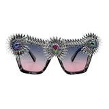 Trendy punk glasses retro butterfly frame