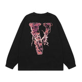 Vlone Sweatshirts Autumn/Winter Cartoon Alphabet Crew Neck Pullover